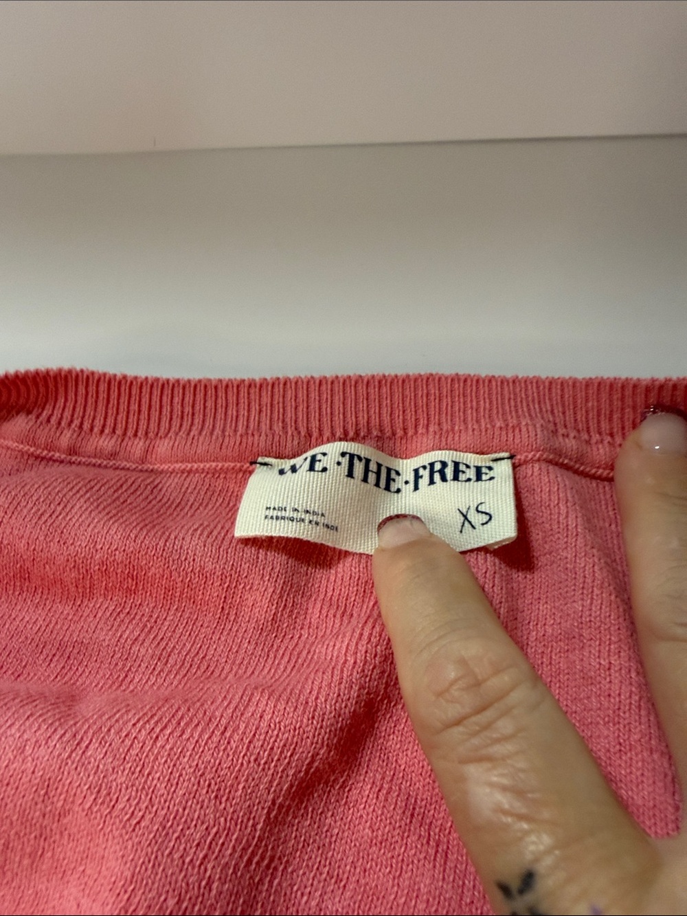 We the Free Dusty Rose V-Neck Lightweight Knit Sweater - Picture 2 of 2